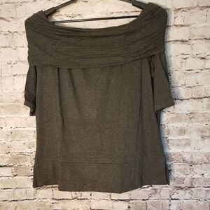 NWT Lou & Grey Loft  Shirt Charcoal Gray